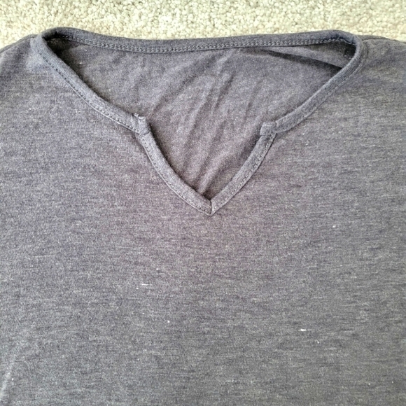 ✨EMERY ROSE Notched Neckline Petal Sleeve Tee✨ - Picture 3 of 4